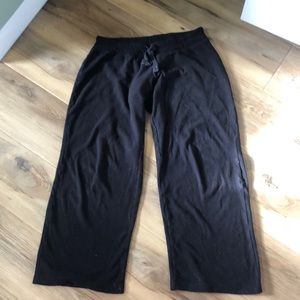 Black fleece pajama pants